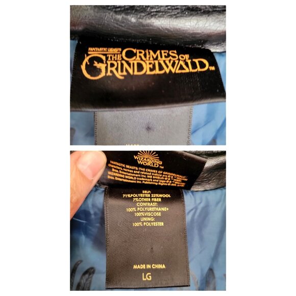 The Crimes of Grindelwald Men's Gray Herringbone Overcoat Fantastic Beast-L - Picture 3 of 11